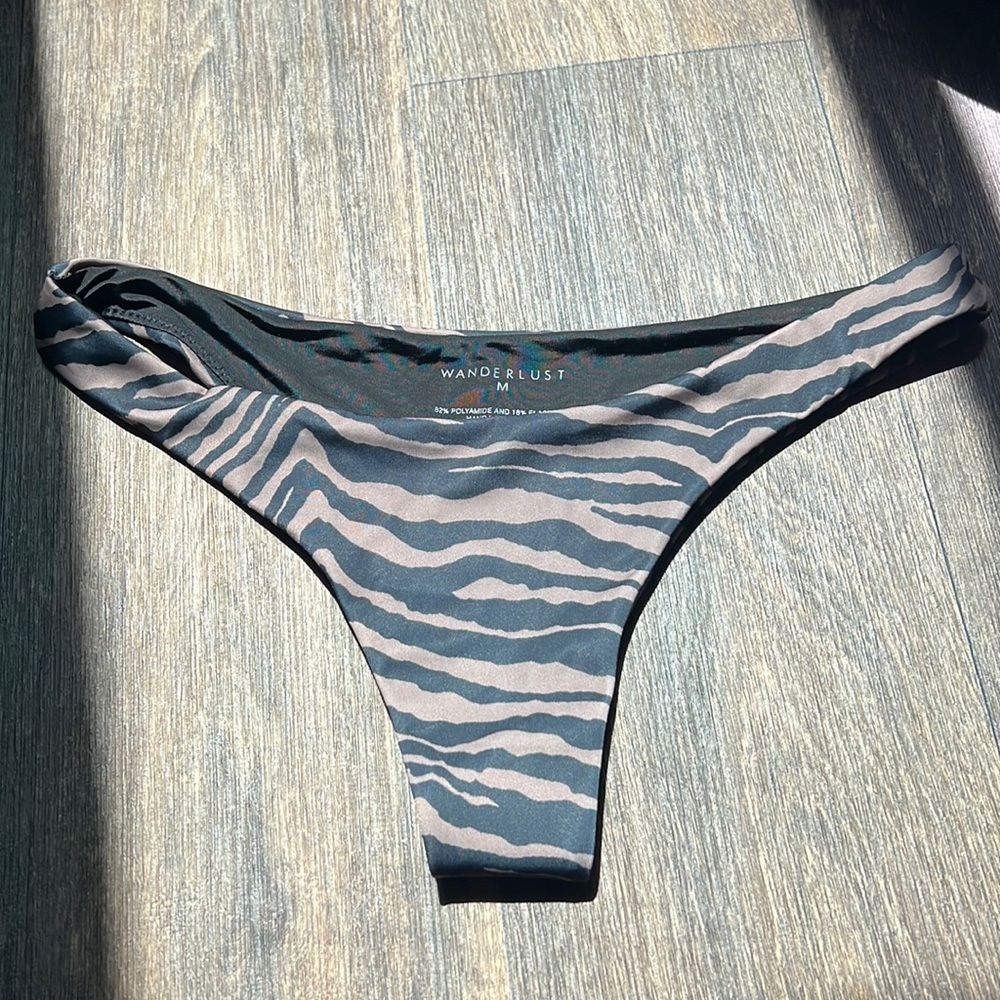 wanderlust zebra bikini bottoms